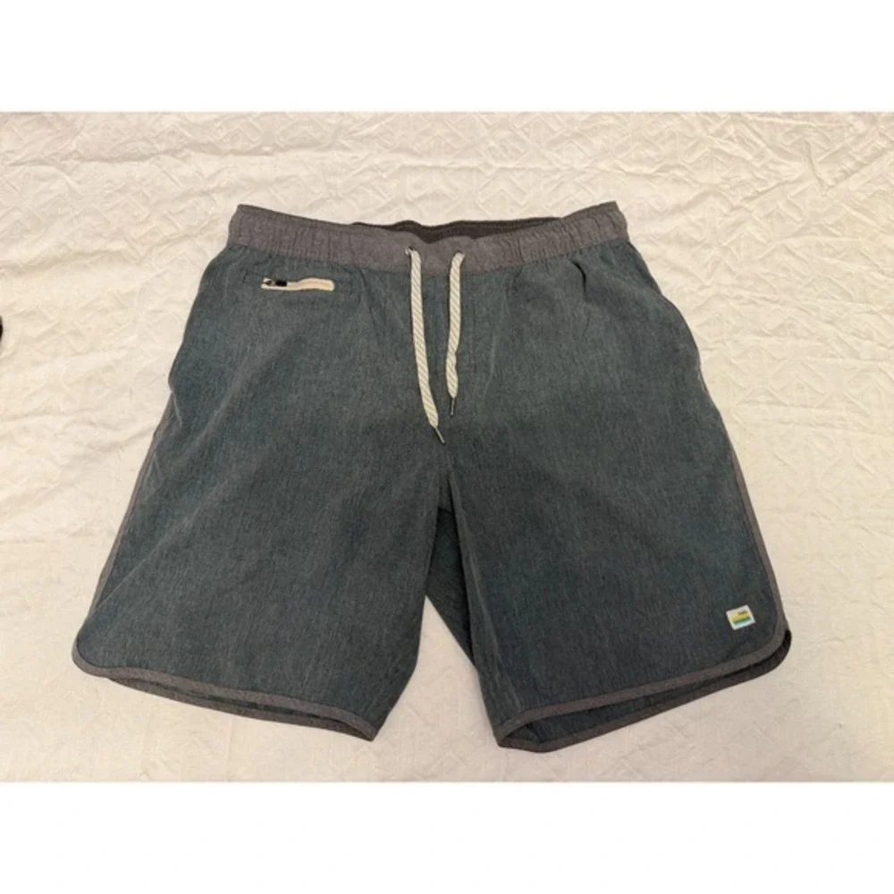 Vuori Cruise‎ Boardshorts Small Dark Oregano Heather Stretch Swim Trunks